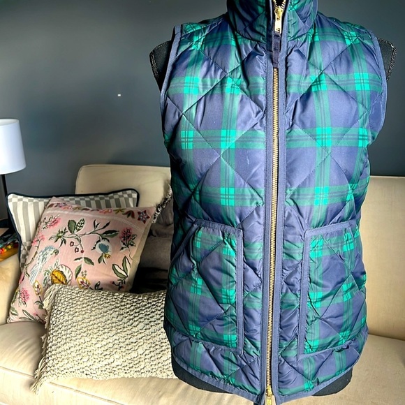 JCREW - TARTAN QUILTED VEST - SIZE XXS - Picture 4 of 6